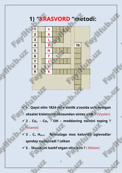 krasvord "metodi" — DOCX