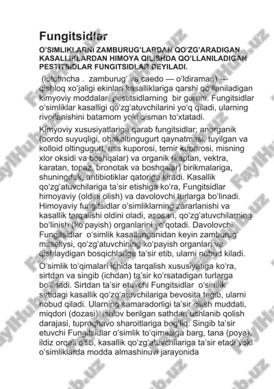 fungitsidlar — DOCX