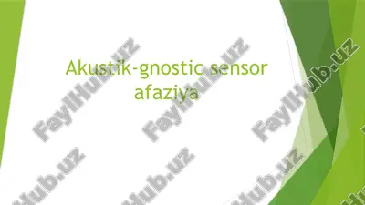 akustik-gnostik sensor afaziya — PPTX