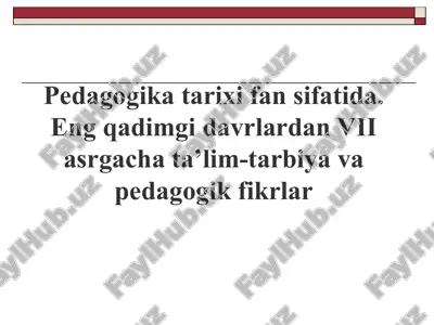 pedagogika tarixi — PPT