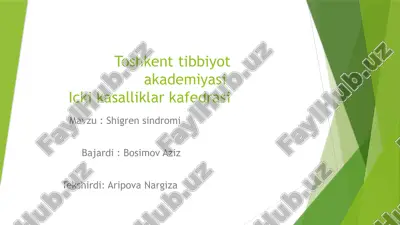 shegren sindromi — PPTX