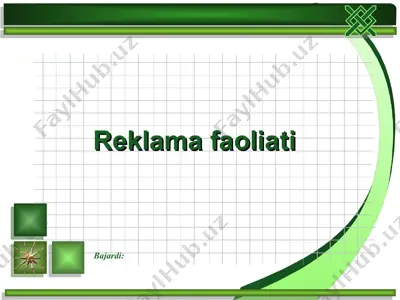 reklama faoliati — PPT