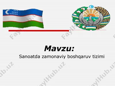 sanoatda zamonaviy boshqaruv tizimi — PPTX