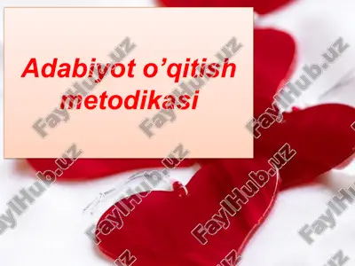 adabiyot o ‘qitish metodikasi — ZIP