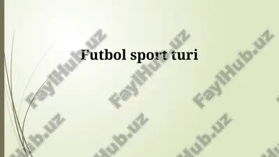 futbol-sport turi — PPTX