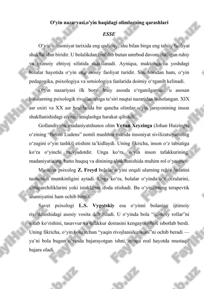 o'yin nazariyasi — DOCX