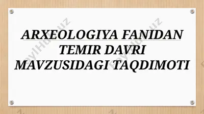temir davri — ZIP