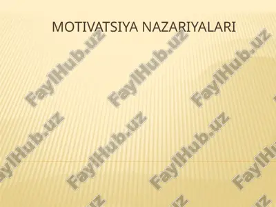 motivatsiya nazariyalari — ZIP