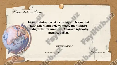 islom dini tarixi va mohiyati — PPTX
