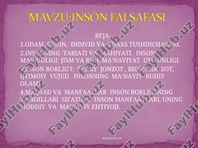 inson falsafasi — ZIP