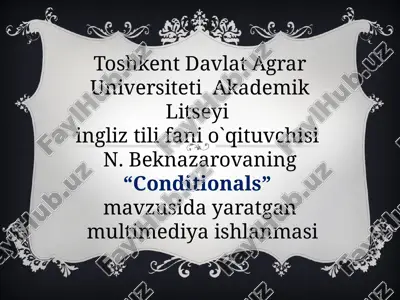 conditionals — PPT