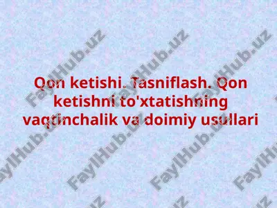 qon ketishi — PPTX