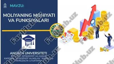 moliyaning mohiyati va funksiyalari — PPTX