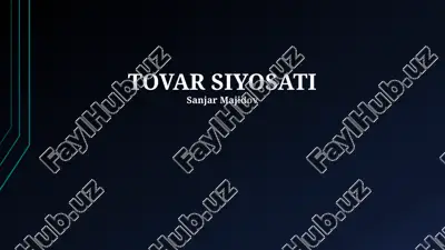 tovar siyosati — PPTX