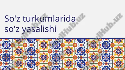 soʻz turkumlari — PPTX