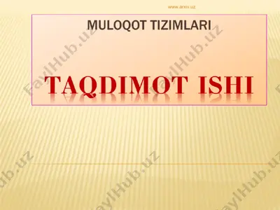 muloqot tizimlari — PPTX