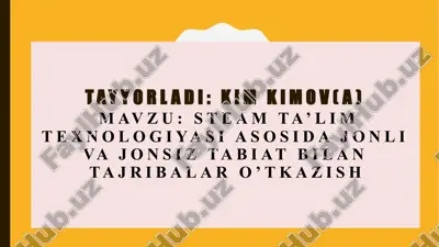 steam ta’lim texnologiyasi — PPTX