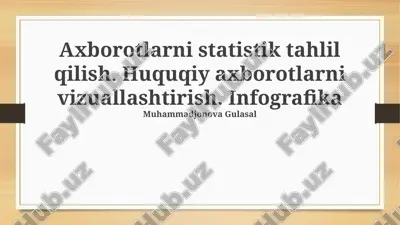 huquqiy ma'lumotlarni vizualizatsiya qilish — PPTX