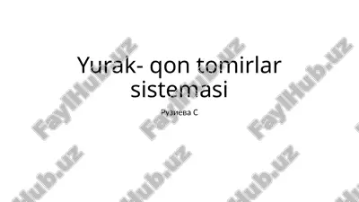 yurak-qon tomirlar sistemasi — PPTX