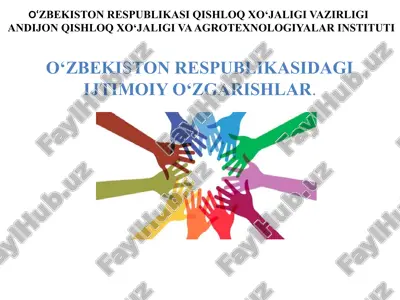o‘zbekiston respublikasidagi ijtimoiy o‘zgarishlar — PPTX