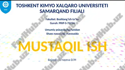 mustaqil ish — PPTX