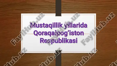 qoraqalpogiston respublikasi konstitutsiyasi — PPT