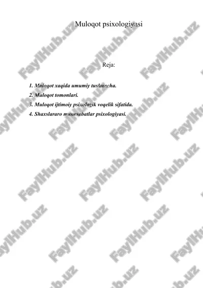 muloqot psixologiyasi — ZIP