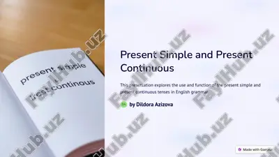 present simple and present continuous — PDF