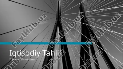 iqtisodiy tahlil — PPTX