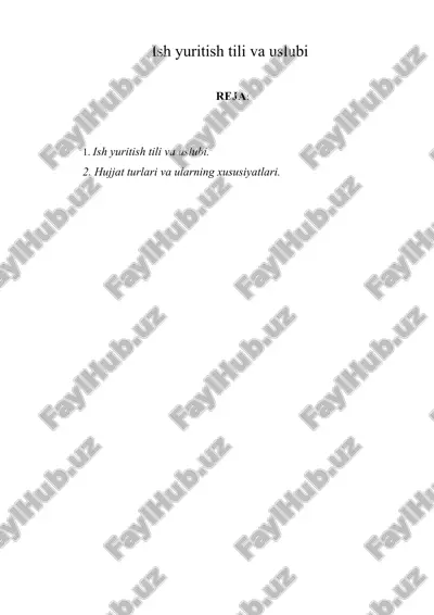 ish yuritish tili va uslubi — ZIP