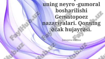 gematopoez nazariyalari — PPTX
