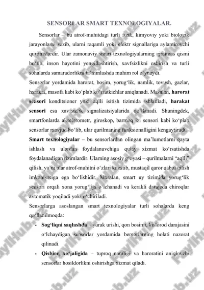 sensorlar — DOCX