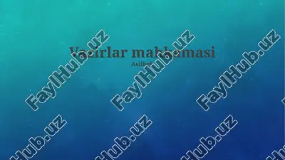 vazirlar mahkamasi — PPTX