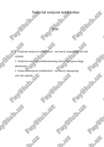nodavlat notijorat tashkilotlari — ZIP