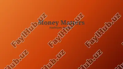 money matters — PPTX