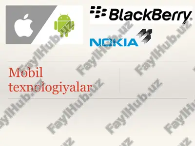 mobil texnologiyalar — PPTX
