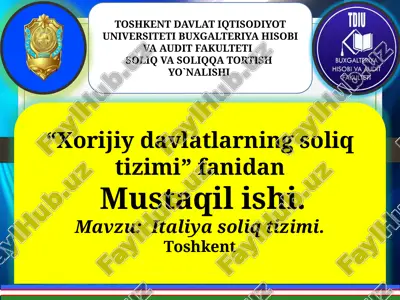 italiya soliq tizimi — ZIP