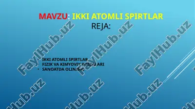 ikki atomli spirtlar — ZIP