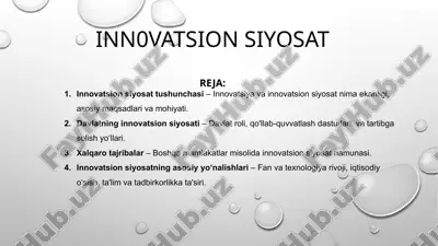 innovatsion siyosat — PPTX