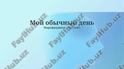 мой обычный день — PPTX