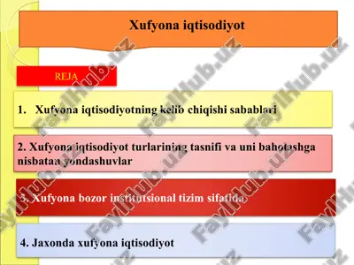 xufyona iqtisodiyot — PPTX