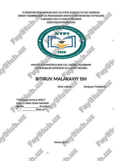 bitiruv malakaviy ishi — DOCX