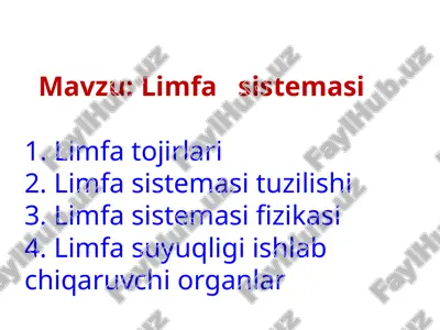 limfa sistemasi — PPTX