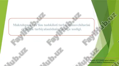 ekologik tarbiya — PPTX