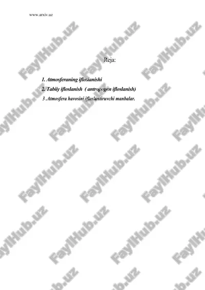 atmosferaning ifloslanishi — ZIP