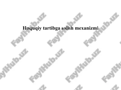huquqiy tartibga solish mexanizmi — ZIP