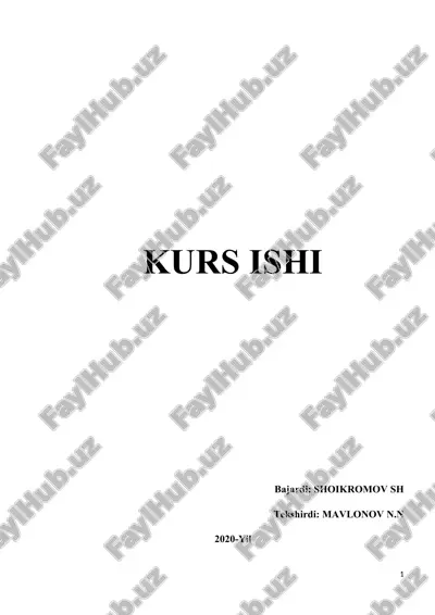 kurs ishi — DOCX