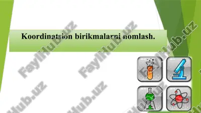 koordinatsion birikmalar — PPTX