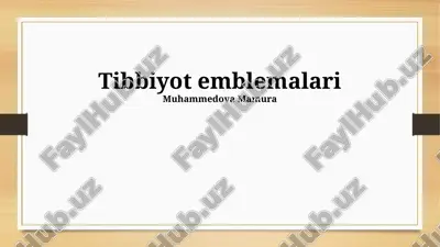 tibbiyot emblemalari — PPTX