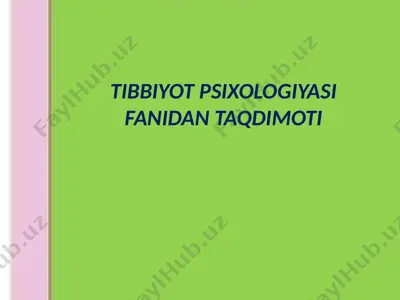 tibbiyot psixologiyasi — ZIP